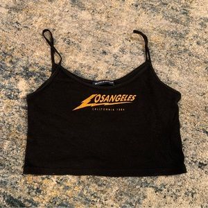 Brandy Melville cropped losangeles black tank